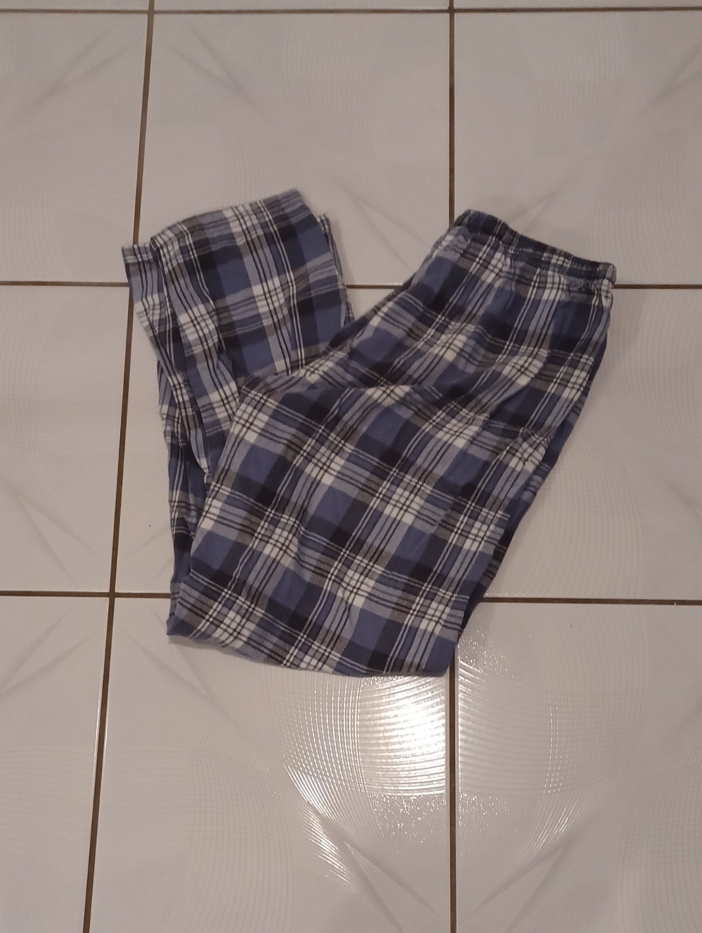 4/$30 Blue Plaid Pajama Pants - Size Medium